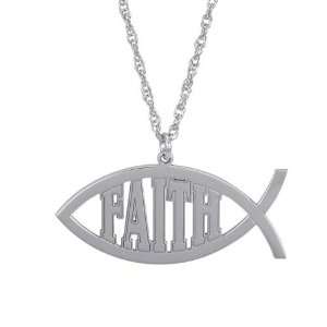 Sterling Silver Faith Ichthus Pendant Jewelry