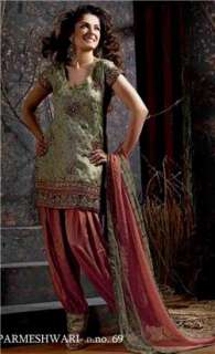 Embroidery Bollywood Indian Pakistan Salwar Kameez Unstitch Dress 
