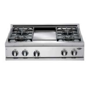  DCS 36 4 Burner & Griddle Natural Gas Cooktop Appliances