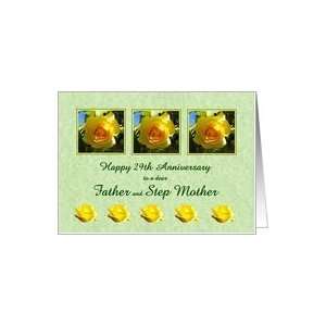  Happy 29th Anniversary Father and Step Mother   Yellow Rose Flowers 
