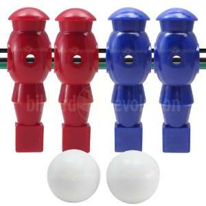   and Blue Robotic Foosball Men and 2 Smooth Balls