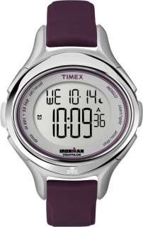 Timex Womens Ironman 50 lap Plum/White/Black Strap Digital Watch 