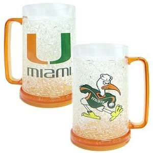  BSS   Miami Hurricanes NCAA Crystal Freezer Mug 
