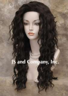Human Hair Blend Long Wavy Dark Brown Flat iron safe 22 Wig sca 4 
