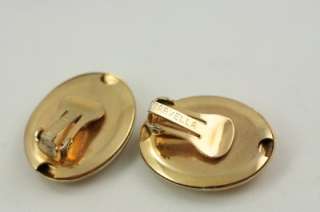 Vintage Costume Jewelry MARVELLA Gold Clip Earrings  