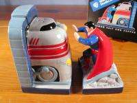 SUPERMAN Shaker SET Salt Pepper MIB LOCOMOTIVE Train WB  