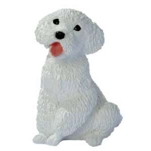  White Poodle Puppy Dog Statue