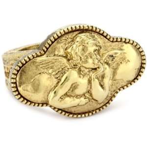   The Vatican Library Collection Gold Stretch Angel Cloud Ring Jewelry