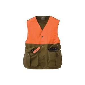  Filson Tin Cloth Upland Hunting Vest W/Blaze Orange 