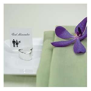  Silver Classic Heart Place Card Holders
