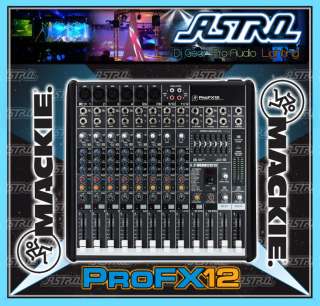 Mackie ProFX 12 Professional Effects Mixer With USB 12 Ch PA Live Pro 