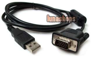 130cm USB Male To VGA 15 pins Male Adapter Cable  