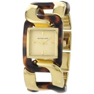 Michael Kors Womens MK4229 Flat link Gold and Tortoise Watch 