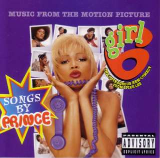 the girl 6 movie soundtrack.with music by prince.a film by spike lee 