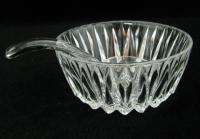 Pressed Clear Crystal Glass Mayonnaise/Sauce Serving Dish Bowl with 