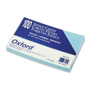  Oxford  Ruled Index Cards, 5 x 8, Blue, 100 per Pack 