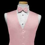Premiere Satin Vest & Tie (36 Colors)    Pink  