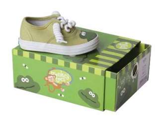 Leap Frog TENNIS SHOE Green Monkey Toes Canvas Shoes Infant/Toddler 