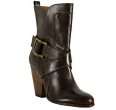 frye dark brown leather andrea mid boots