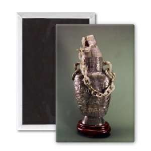  Vase (jade) by Chinese School   3x2 inch Fridge Magnet 