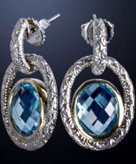 Charles Krypell blue topaz oval drop earrings  BLUEFLY up to 70% off 