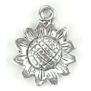   Silver Plated Metal Charms, Sunflower, 12/Pkg Arts, Crafts & Sewing