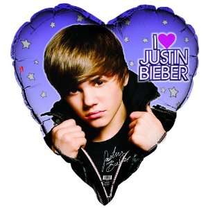  By Unique Industries, Inc. Justin Bieber Heart Shaped Foil Balloon