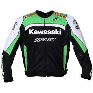  Kawasaki Mesh Replica Motorcycle Jacket, Green/Black 