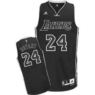 adidas Los Angeles Lakers Kobe Bryant Black & White Fashion Swingman 