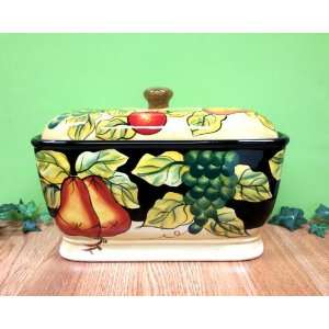  Toast Jar, bread box tuscany fruit Decor