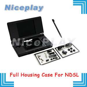 New Full Housing Case Nintendo DS LITE NDSL Shell black  