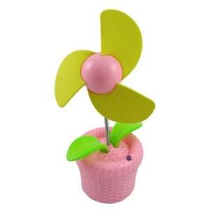  Portable USB Flower Pot Fan with Light (Safe for Kids 