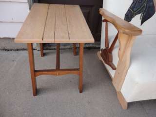 Vintage 1950s Western HORSE Chair & Wagon Wheel Furniture End Table 