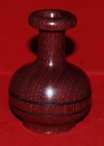Wooden Treen Red Wood Bowl & Bubinga Wood Pot / Vase.