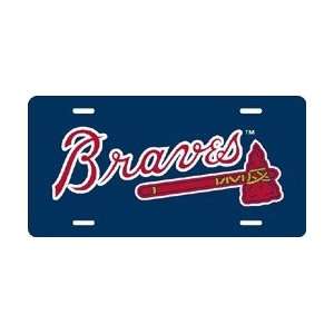   Atlanta Braves Laser Cut Navy License Plate