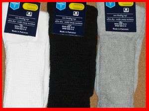 Diabetic Socks for Men Women 3 Pair Crew Style colors 701953015430 