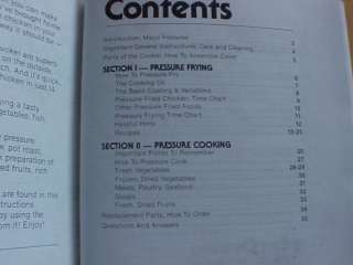WearEver CHICKEN BUCKET Pressure Cooker Cookbook Book Manual Recipes 