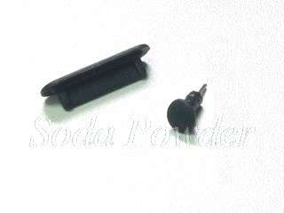 Black Dock Cap & Headphone Jack Cover Pin for iPhone 2G  