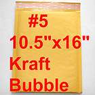 100 #5 10.5x16 Kraft Bubble Mailers Self Sealing Padded DVD Envelope 