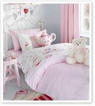 Girls Pink Polka Dot Spot, Teddy & Cup Cake Bedding  