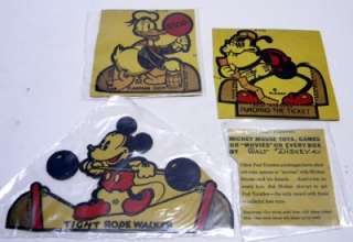 1930s POST TOASTIES CEREAL CUT OUTS MICKEY MOUSE & DONALD DUCK & GOOFY 