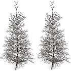 Two 30 Iced Glitter Artificial Pencil Christmas Trees