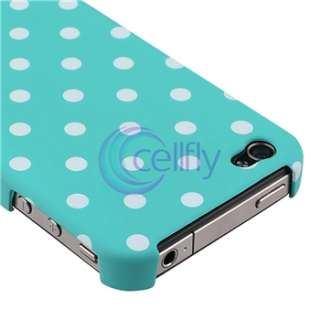 Blue/White Dot Hard Case+Privacy Filter Screen Protector For Apple 