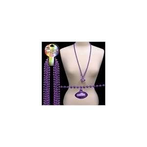  Purple Football Bead Necklaces: Health & Personal Care