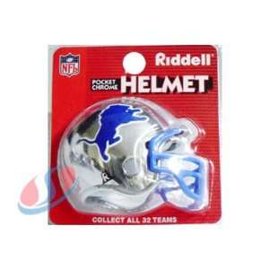   Lions Chrome Pocket Pro NFL Helmet by Riddell