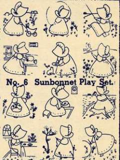 Embroidery Transfers Sunbonnet Sue Quilt Depression1930  