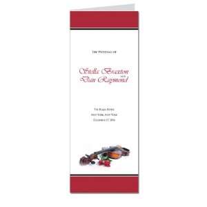  190 Wedding Programs   Violin Red Roses
