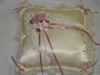 wedding ring pillow,cushion victorian style any colour  