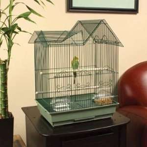   Designer Green Ranch Style Top Parakeet Cage