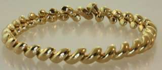 14k yellow gold san marco bracelet 16g vintage estate 7  